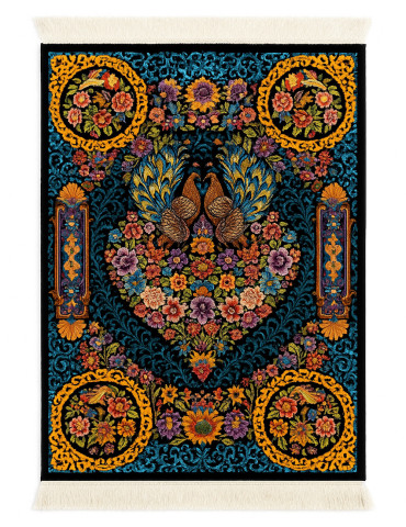 Peacock & Floral Heart Design