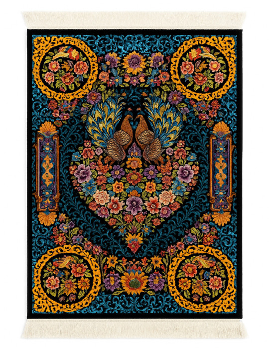 Peacock & Floral Heart Design