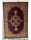 Imperial Ruby Rose Medallion – Grand Qom Silk Carpet