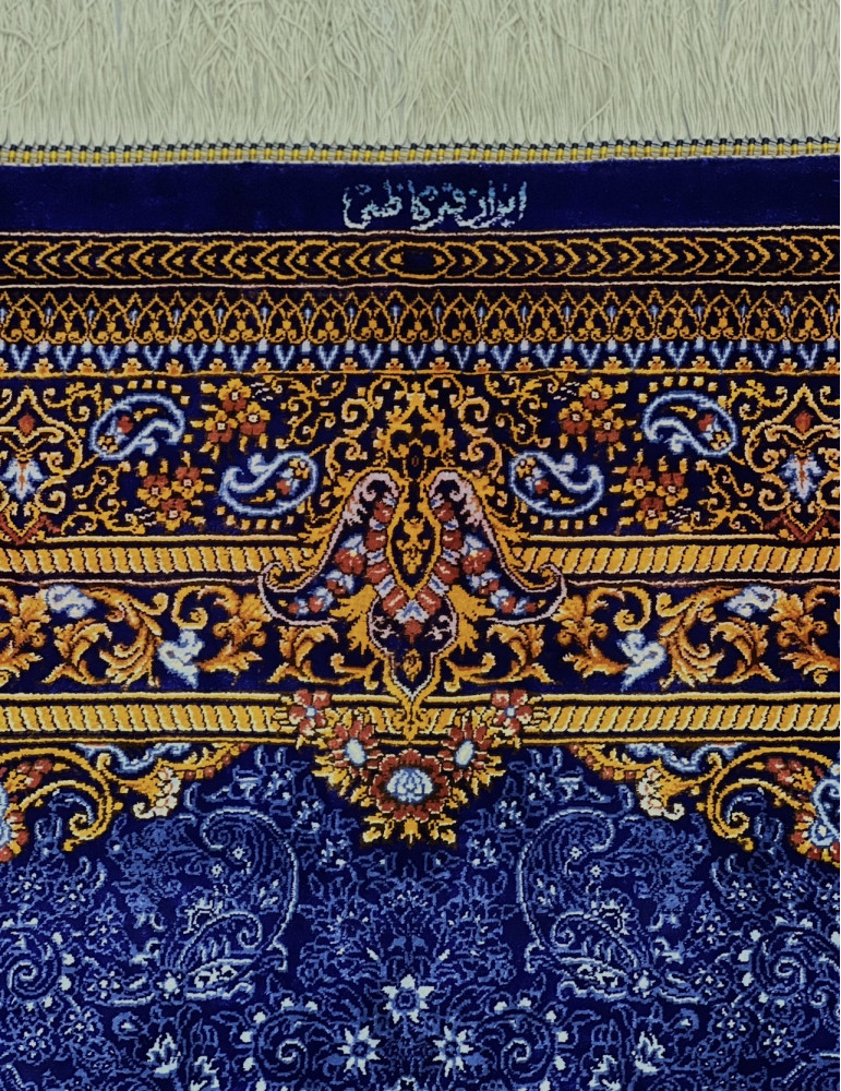Royal Sapphire Medallion – Grand Qom Silk Masterpiece
