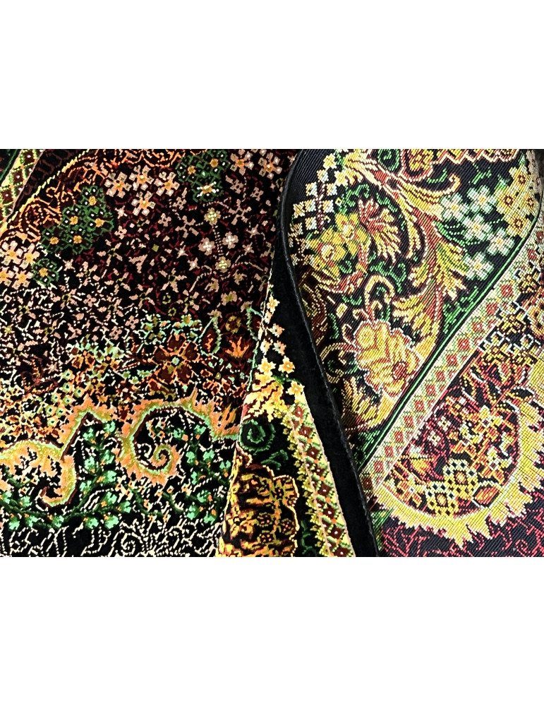 Imperial Burgundy Medallion – Fine Qom Silk Rug