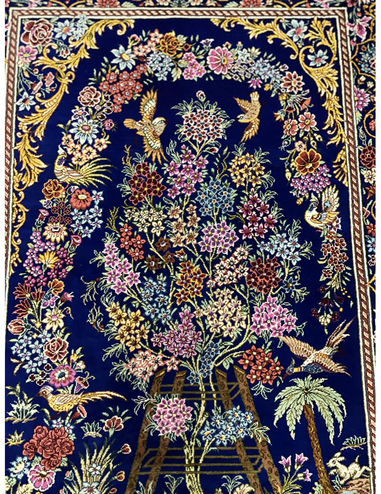 Royal Garden of Life – Fine Qom Silk Rug
