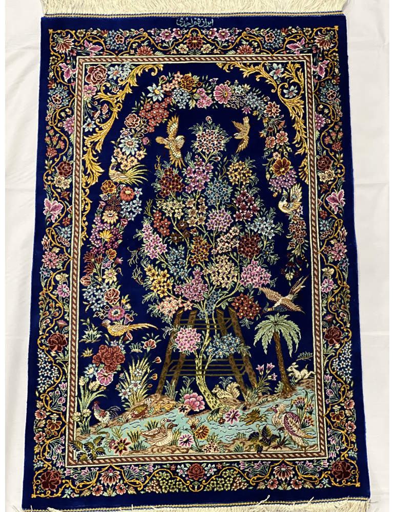 Royal Garden of Life – Fine Qom Silk Rug